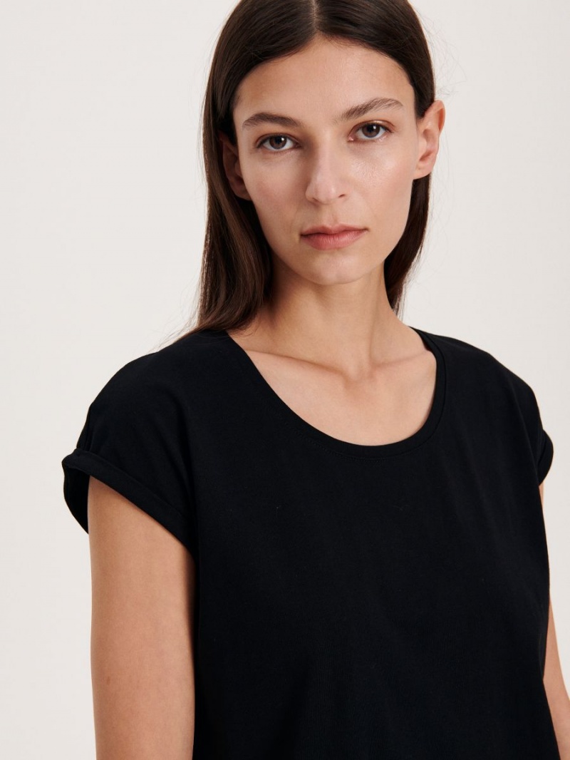 Reserved Kimono T-shirt Czarne | JFGTDLQ-05